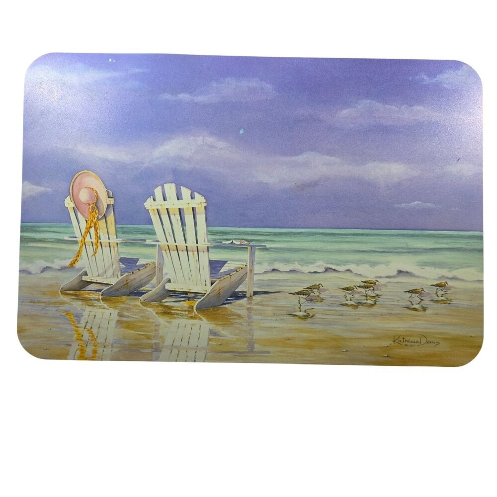 Placemats Beach Coast Vacation Shore Ocean Set Of two nautical Kathleen Denis